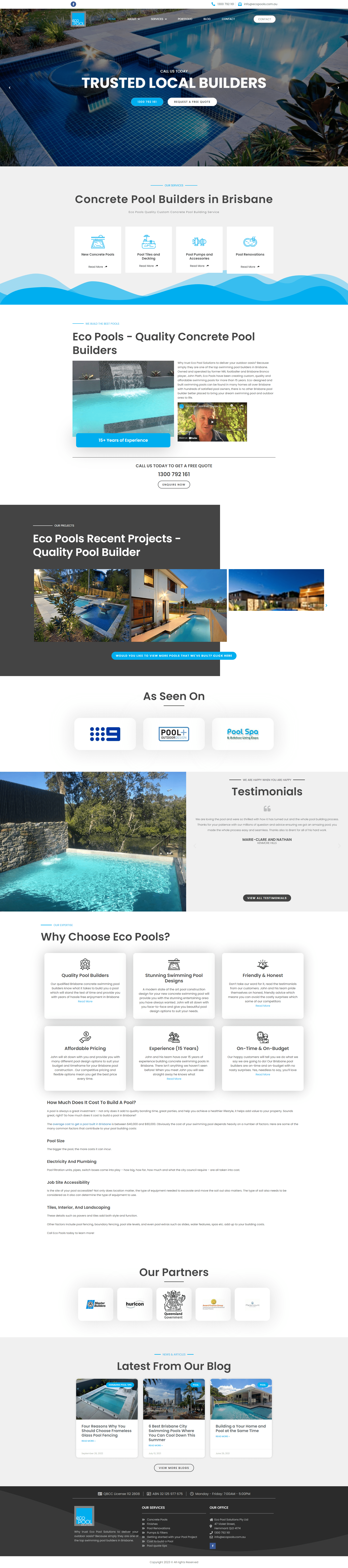 Eco Pools Web design template