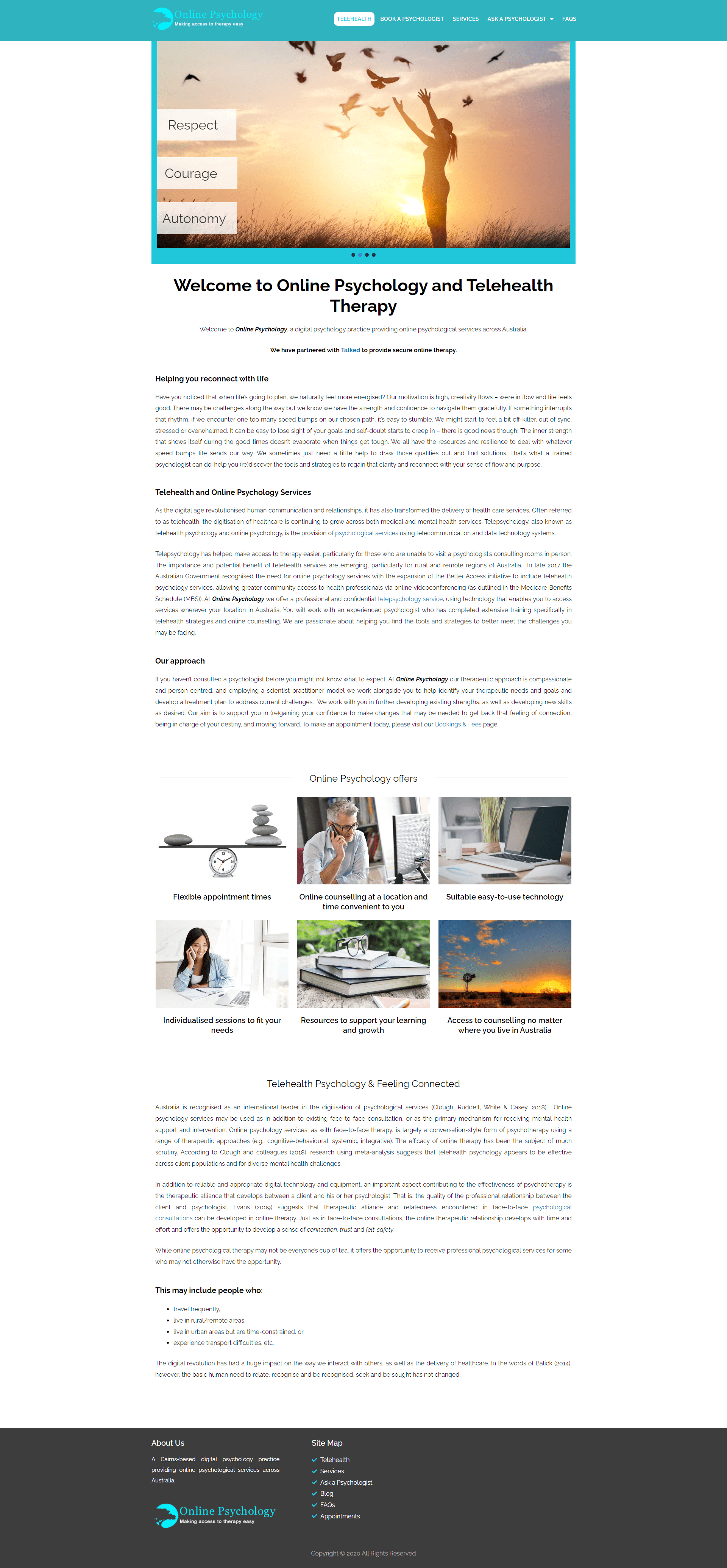 Online Psychology Web design template