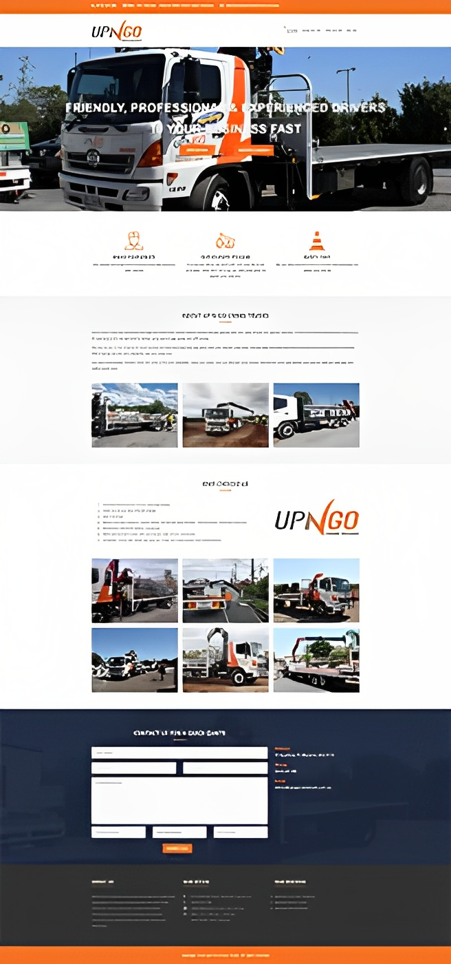UPN Go Crane Trucks website design template